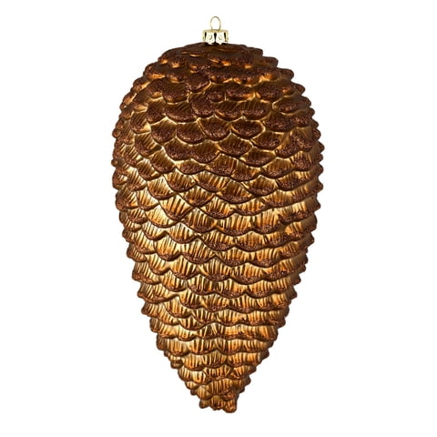 Ornament Vickerman Mocha Pinecone, Fabricante Limitado Por 1 Año