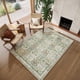 thumbnail image 5 of Alfombra Baksham 132x178 cm Beige y Azul Floral Lavable, 5 of 9