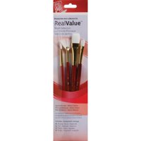 Set 4 Pinceles Princeton Mango Corto Pelo Taklon Blanco (2)