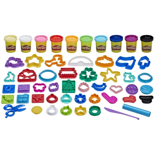 Play-doh - Set De Herramientas Navideñas Con 43 Accesorios Y 10 Colores