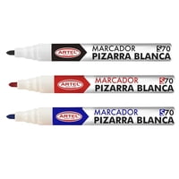 Artel - Pack De 3 Plumón Marcador De Pizarra Negro/Azul/Rojo