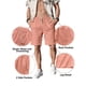 thumbnail image 3 of Shorts casuales de lino para hombre Comdecevis, cintura elástica, talla grande, 3 of 7
