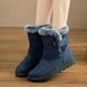thumbnail image 4 of Botas de nieve de invierno para mujer, botas anchas de media pantorrilla, botines cálidos con forro de piel, antideslizantes y cómodos para exteriores., 4 of 5