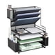 thumbnail image 1 of Organizador de escritorio WALI de 7 niveles con cajón – negro, 1 of 9