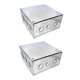 thumbnail image 1 of Pack 2 Caja Estanca Metálica Pre-galva C/sello 200x200x100mm Galvanizada, 1 of 6