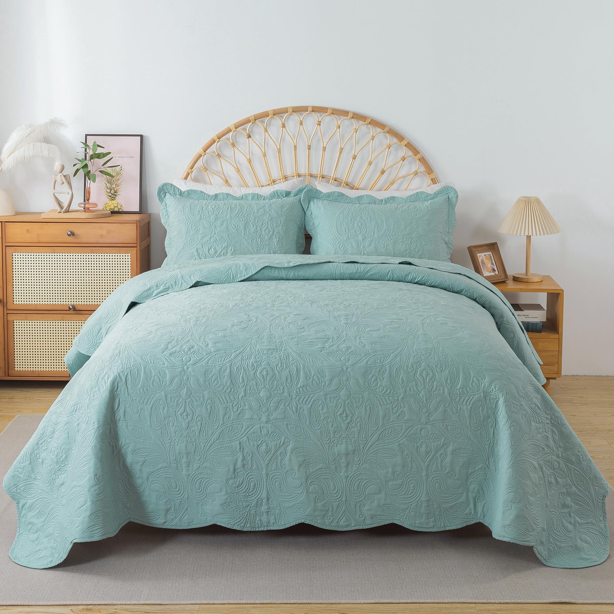 Juego De Cama Honeilife King De 3 Piezas De Microfibra Reversible 269 X 244 Cm