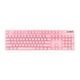 thumbnail image 1 of Teclado Mecánico Retroiluminado Rosa Switch Red- Robocop 104k, 1 of 3