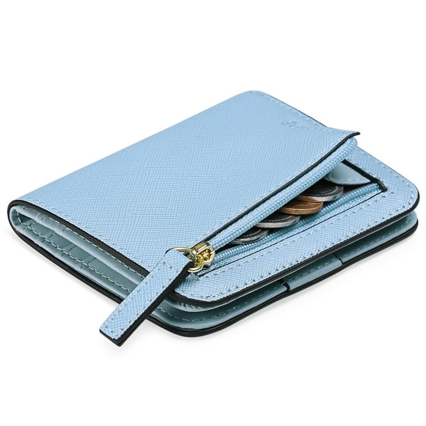Cartera Mujer Pequeño Con Rfid Bloquea Mini Monedero Bifold Para Tarjetas Billetera De Piel Plegable Con Bolsillo Tarjetero Minimalista Con Ventana De Identificación Para Chica Mujer