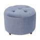 thumbnail image 1 of Pouf sin Baúl Zoe Azul Petroleo Felpa Grabada 60x50x50 cm, 1 of 3