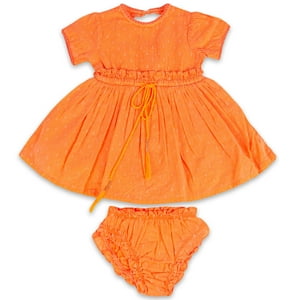 Vestido Bebe Niña Naranjo Pillin