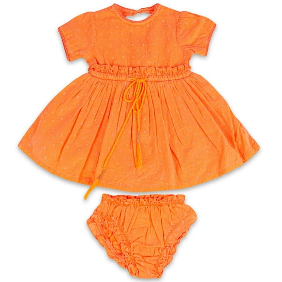 Vestido Bebe Niña Naranjo Pillin