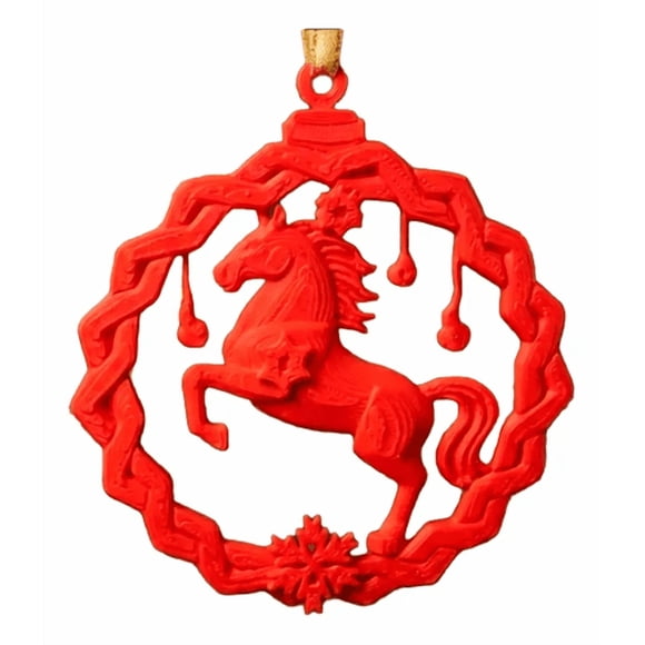 Adorno de Caballo de Fuego Navidad