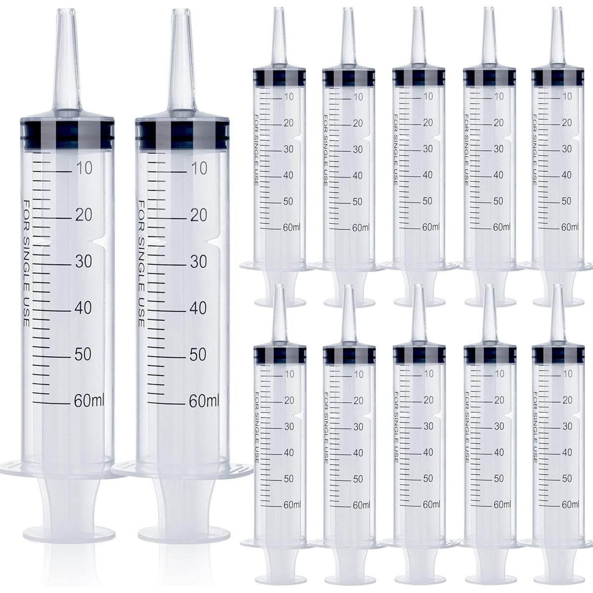 Jeringa Plástica Foosi 60 Ml Pack 12 Unidades Con Gotero