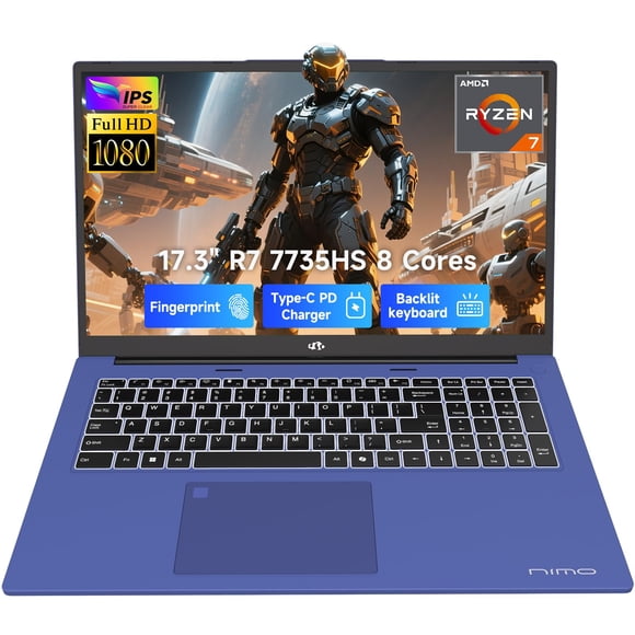 Portátil NIMO 17.3" R7 7735HS 8 GB RAM 256 GB SSD