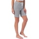 thumbnail image 4 of INSPIRE CHIC Pantalones Cortos de Pijama a Rayas para Mujer, Suaves y Ligeros, con Cintura Elástica y Cordón, Pantalones Cortos de Descanso con Bolsillos XS Gris, 4 of 6