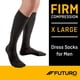 thumbnail image 2 of Calcetines de vestir Futuro talla extra grande negro, compresión firme (20-30 mmHg), 2 of 9