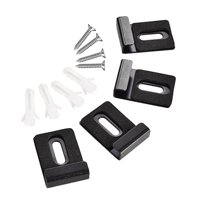 Bothyi - 4 Piezas Clips De Espejo De Acero Inoxidable Clips De Retención Pesados Para Montaje En Pared Negro L