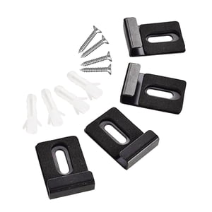 Bothyi - 4 Piezas Clips De Espejo De Acero Inoxidable Clips De Retención Pesados Para Montaje En Pared Negro L