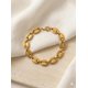 thumbnail image 3 of Pulsera Carré Mujer Eslabon Marinero Enchapado En Oro 18k Dorado 6.5 Cm 19 Cm, 3 of 3