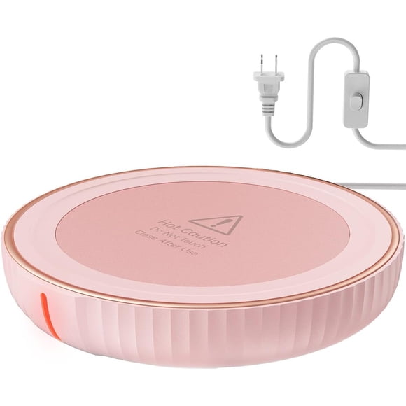 HouseGem Large Candle Warmer Plate Coffee Cup Mug Warmer, Pink