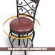 thumbnail image 5 of Taburetes de bar COSTWAY, giratorios 360°, 30 pulgadas de altura de barra, juego de 2, 5 of 9