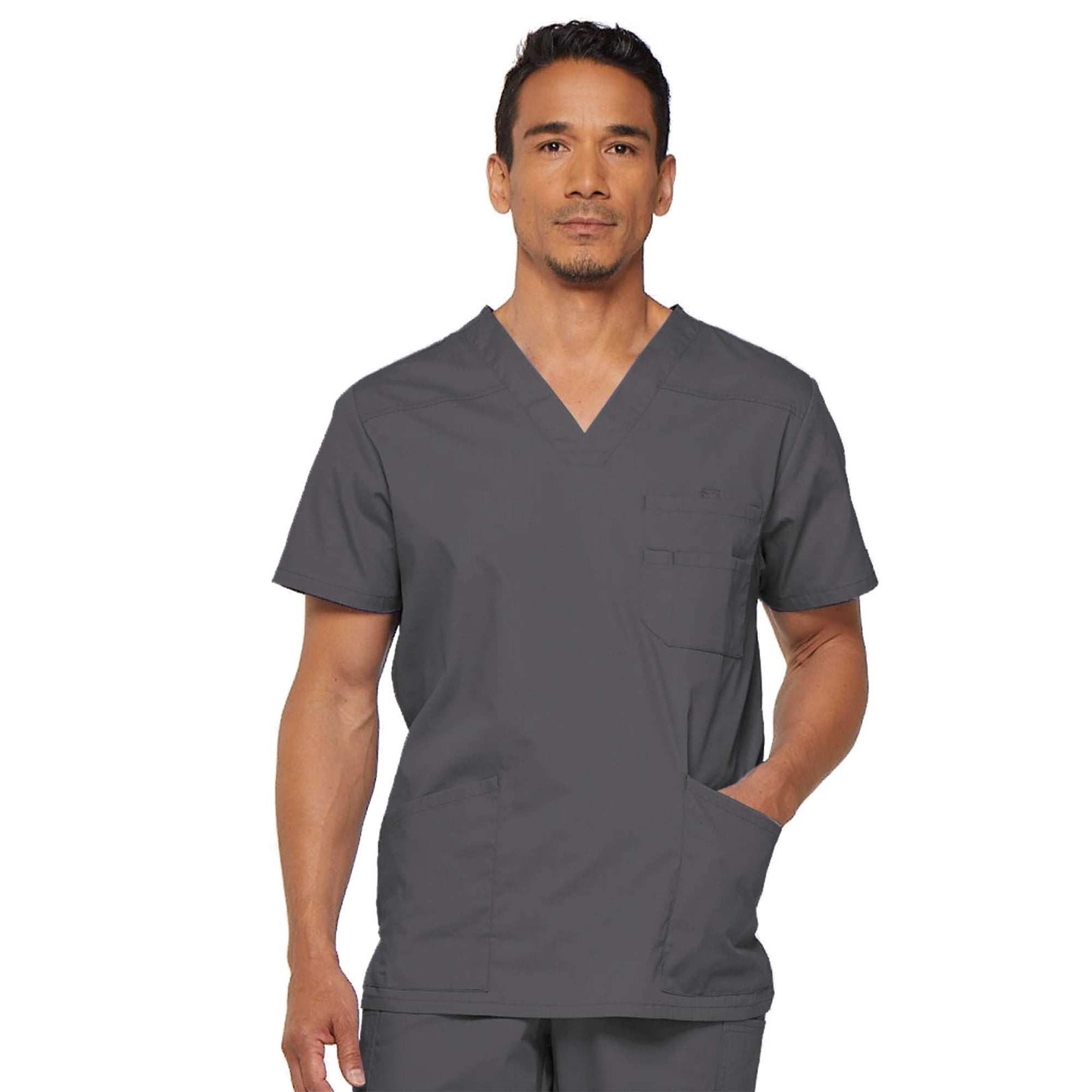 Scrub Top Dickies Eds Signature Con Cuello En V Para Hombre, Peltre
