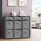 thumbnail image 5 of Organizadores de armario Neaterize de 9 cubos con cajones y papeleras, color gris claro, 5 of 6