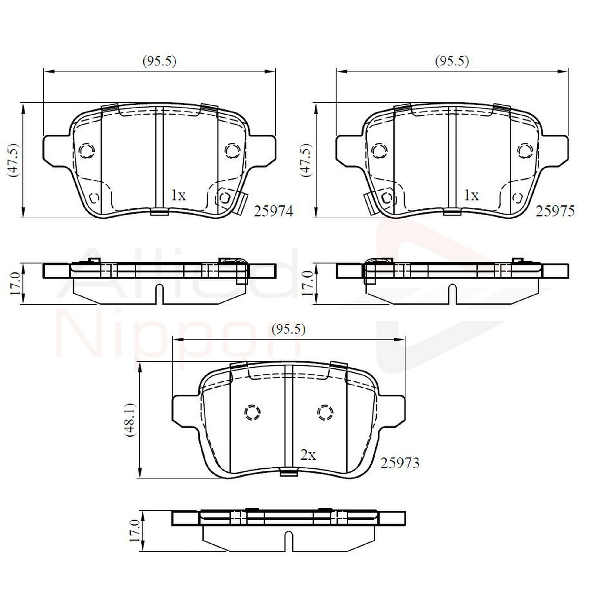 Blue Print Kit Pastiglie Freno A Disco ADT342212 Per Toyota RAV4 E Lexus (Anteriore, Omologato ECE R90)