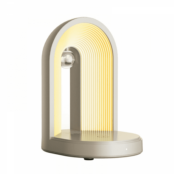 Luz de noche multifuncional de carga inalámbrica con altavoz Bluetooth, lámpara de mesa para teléfono móvil, regalo de San Valentín-Blanco