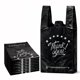 thumbnail image 1 of Camiseta Yoyo-Rain Thank You con forma de bolsa de compras, 100 unidades, negra, 1 of 7