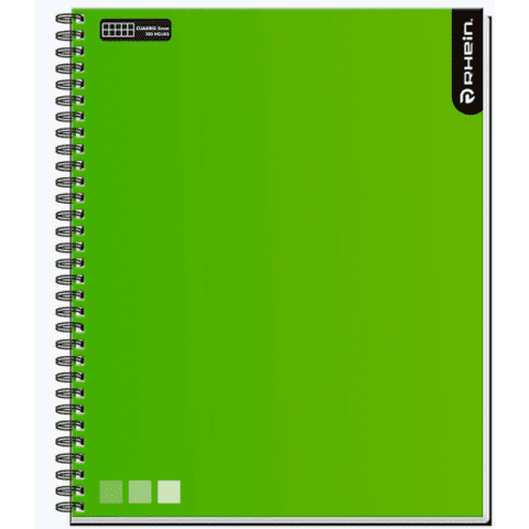 Cuaderno Rhein: Pack 10 Cuadernos Universitarios 100 Hojas 7 Mm One Color