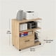 thumbnail image 3 of Mueble De Oficina Archivador Cajonera Y Rueda Multiusos Marrón Claro, 3 of 8