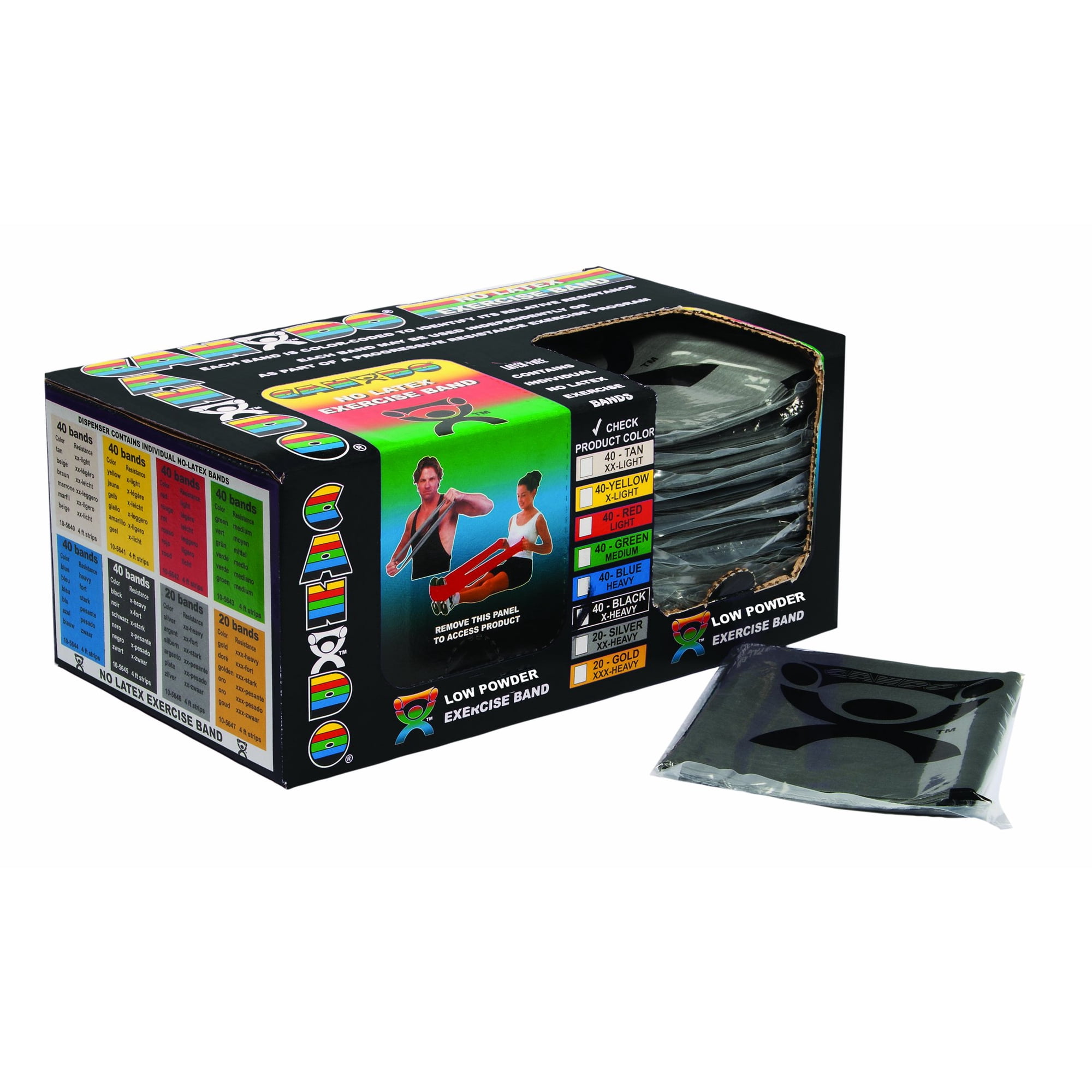 Banda De Ejercicio Cando Singles Low Powder X-heavy Black (40)