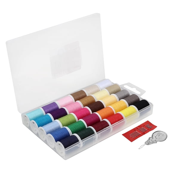 Juego de hilos de coser SINGER de poliéster, 30 colores, 45 m, con agujas