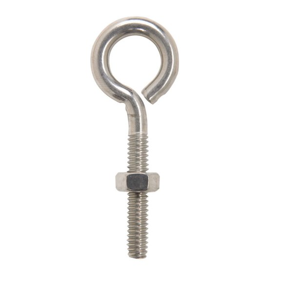 Eyebolt Hampton, 6,7 cm, acero inoxidable, 0,5 kg, con tuerca