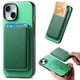thumbnail image 4 of Funda de Cuero Magnética con Tarjetero para iPhone 14 Plus Cubierta Delgada Verde, 4 of 5