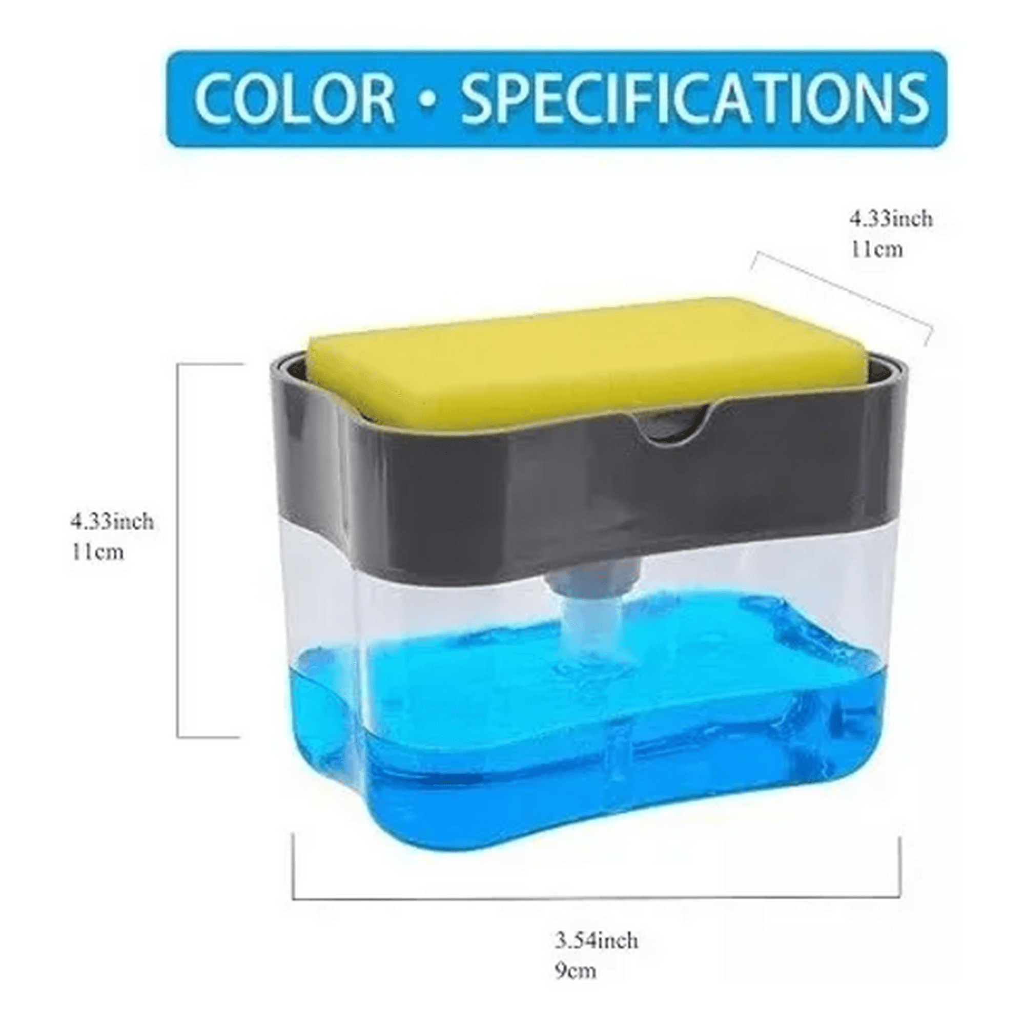 Genérico - Dispensador De Jabón Para Lavar Platos Tipo Push Automática Blanco