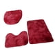 thumbnail image 3 of Juego De 3 Alfombrillas De Baño Con Tapa De Inodoro Absorbente Para Bañeras, Color Rojo, 3 of 5
