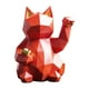 thumbnail image 2 of Lucky Cat Resina Estatuilla Escultura De Animal Realista Estatua Decoración Para El Hogar Rojo, 2 of 2