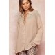 thumbnail image 2 of Compra y Obtén una Camisa Tejida Arrugada con Cuello Básico - Marrón - M, 2 of 8