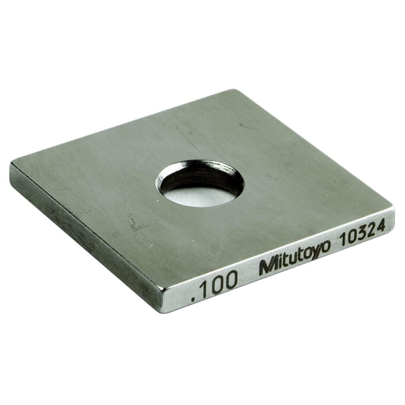 Mitutoyo - Bloque patrón cuadrado de acero 614191-531, Grado 0 ASME, longitud 0,1"