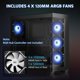 thumbnail image 4 of Funda Para Pc Atx Mid Tower Con 4 Ventiladores Pwm Argb Negros Ds900, 4 of 9