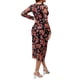 thumbnail image 3 of INSPIRE CHIC Vestido de Maternidad para Mujeres Floral de Malla con Fruncido Lateral Bodycon de Manga Larga Vestidos de Embarazo Invitada de Boda M Negro, 3 of 5