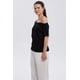 thumbnail image 2 of Polera Mujer Cuello Bote Negro, 2 of 4