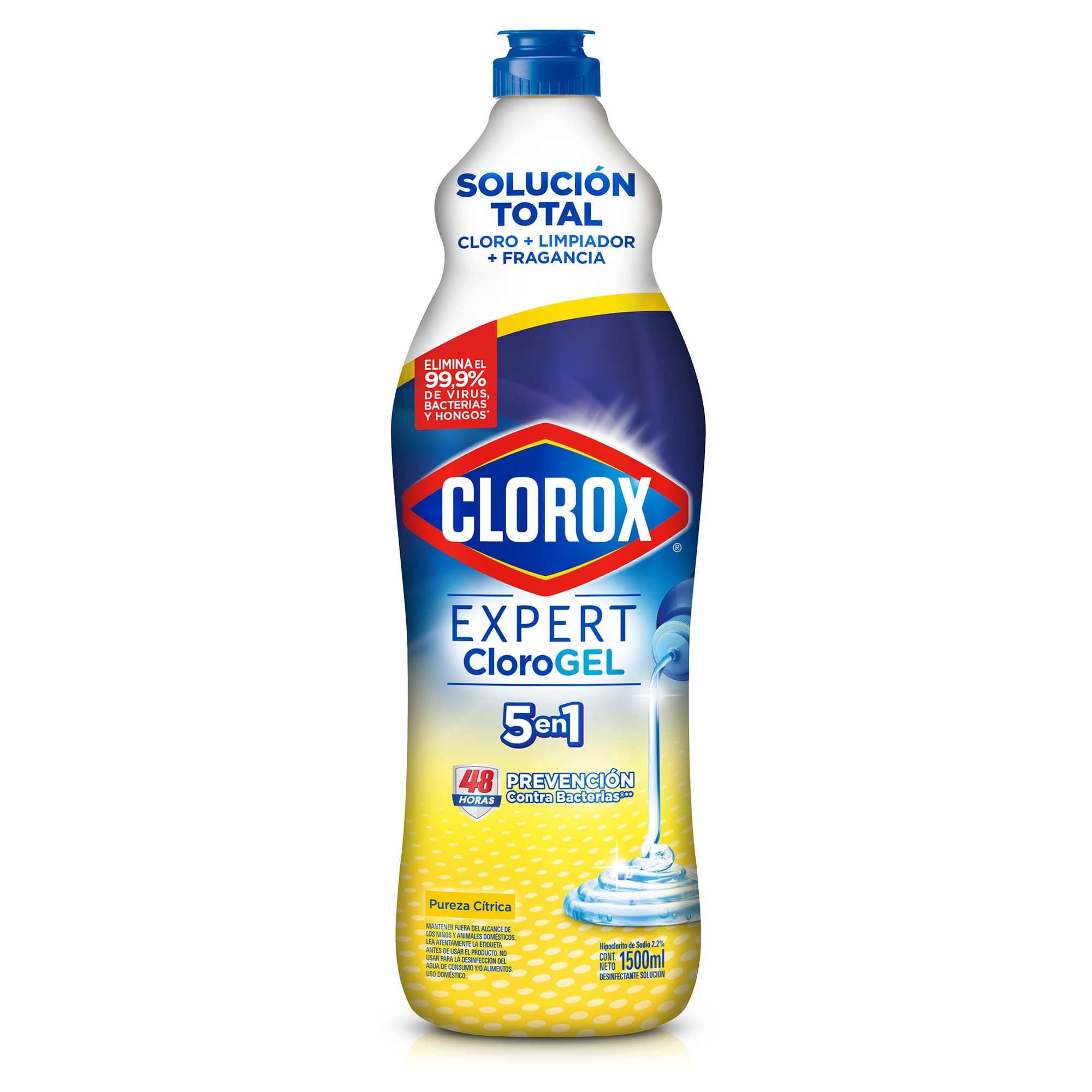 Cloro Gel Pureza Cítrica Botella 1500 ml Clorox