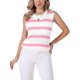 thumbnail image 1 of INSPIRE CHIC Top de Crochet sin Mangas a Rayas para Mujer, Verano, Hueco, Casual, Vacaciones, Chaleco S Rosa Blanco, 1 of 6