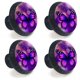 thumbnail image 2 of Perillas de gabinete mariposa morada Artinhand, paquete de 4, 2 of 7