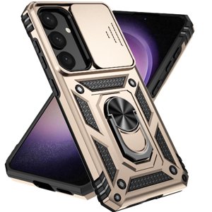 Estuche Gangxun Para Samsung Galaxy S25, Soporte Giratorio 360°, Estilo Mecánico Y Magnético