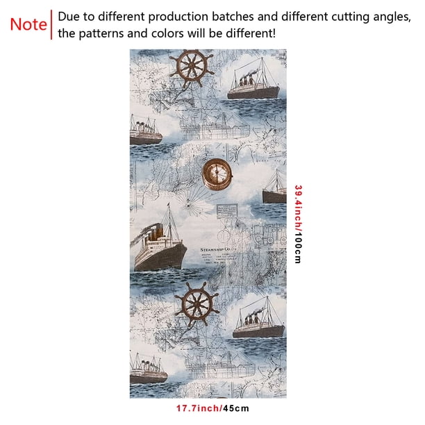1 Roll, Nautical Mediterranean Compass Printed Wallpaper For Kids Room, Waterproof Peel And Stick Wallpaper , Refrigerator Speaker Dryer Cabinet Oven Appliance Furniture Renovation Sticker, Room Kitc