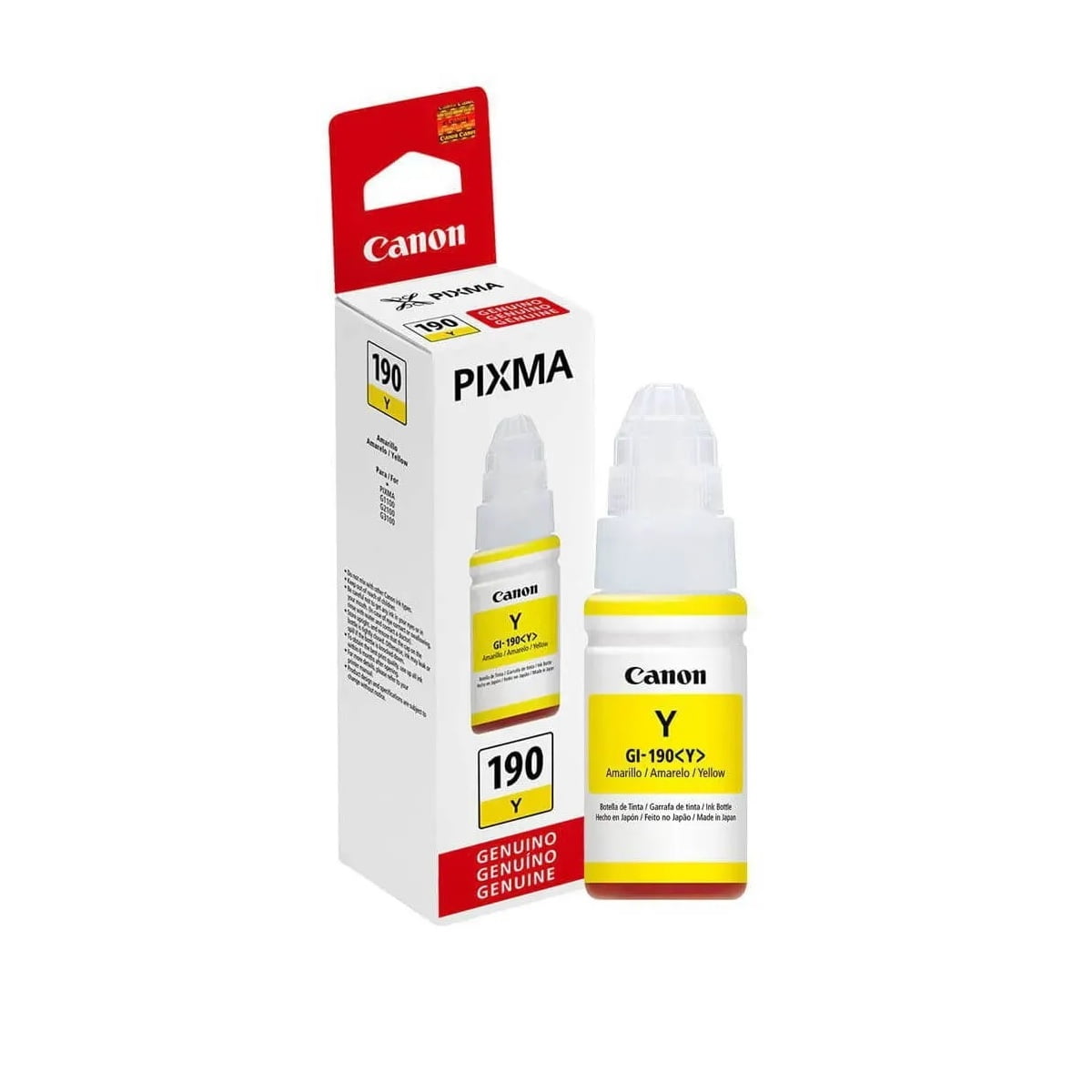 Botella De Tinta Canon Gi-190 70 Ml Amarillo